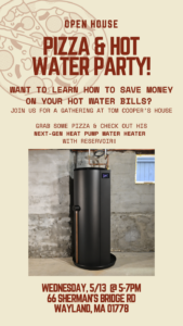 Pizza + Drinks: See a Next-Gen Heat Pump Water Heater in Wayland Home